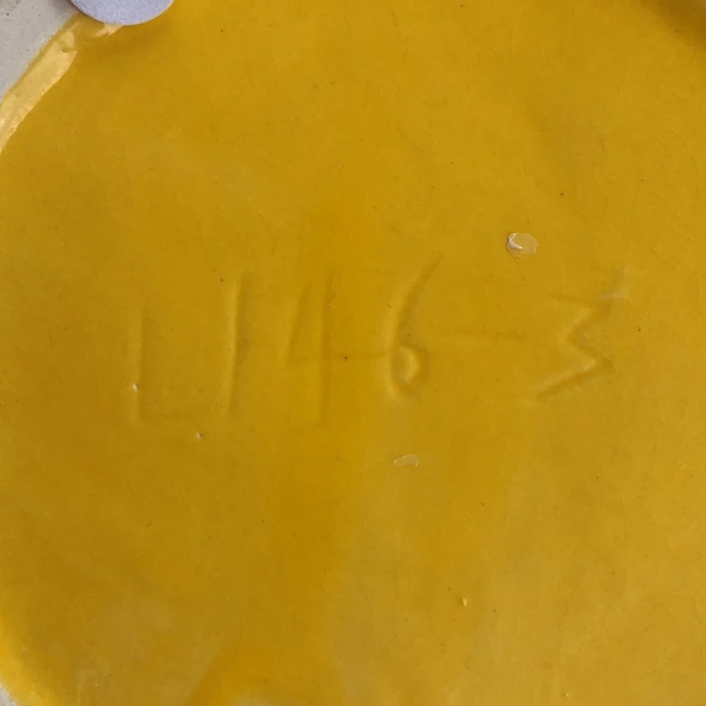 Bright Yellow Ceramic Jar with Lid - Picture 7 of 9